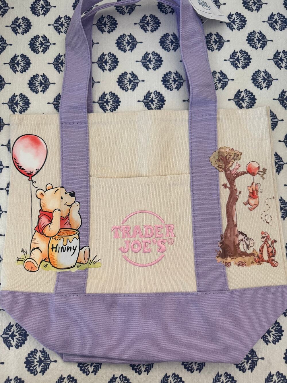 Disney Winnie the Pooh Watercolor  Custom Made Trader Joes Mini Tote